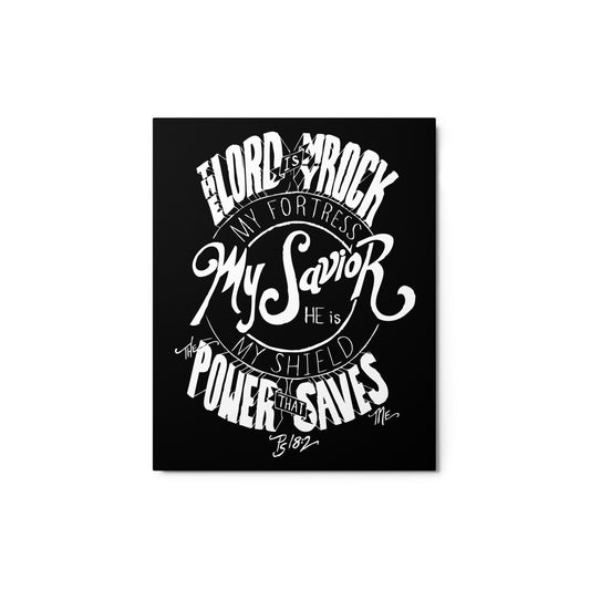 Psalm 18:2 +++ Metal print