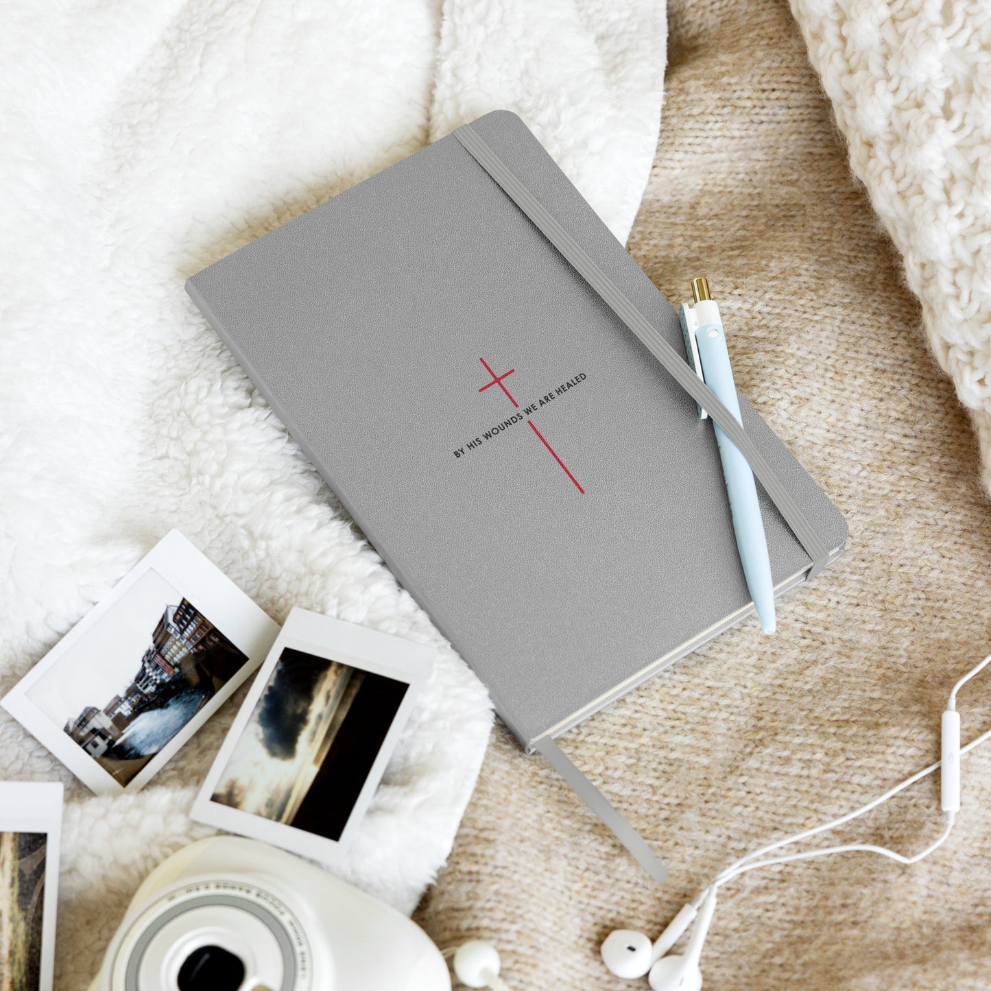 His Wounds +++ Hardcover bound notebook