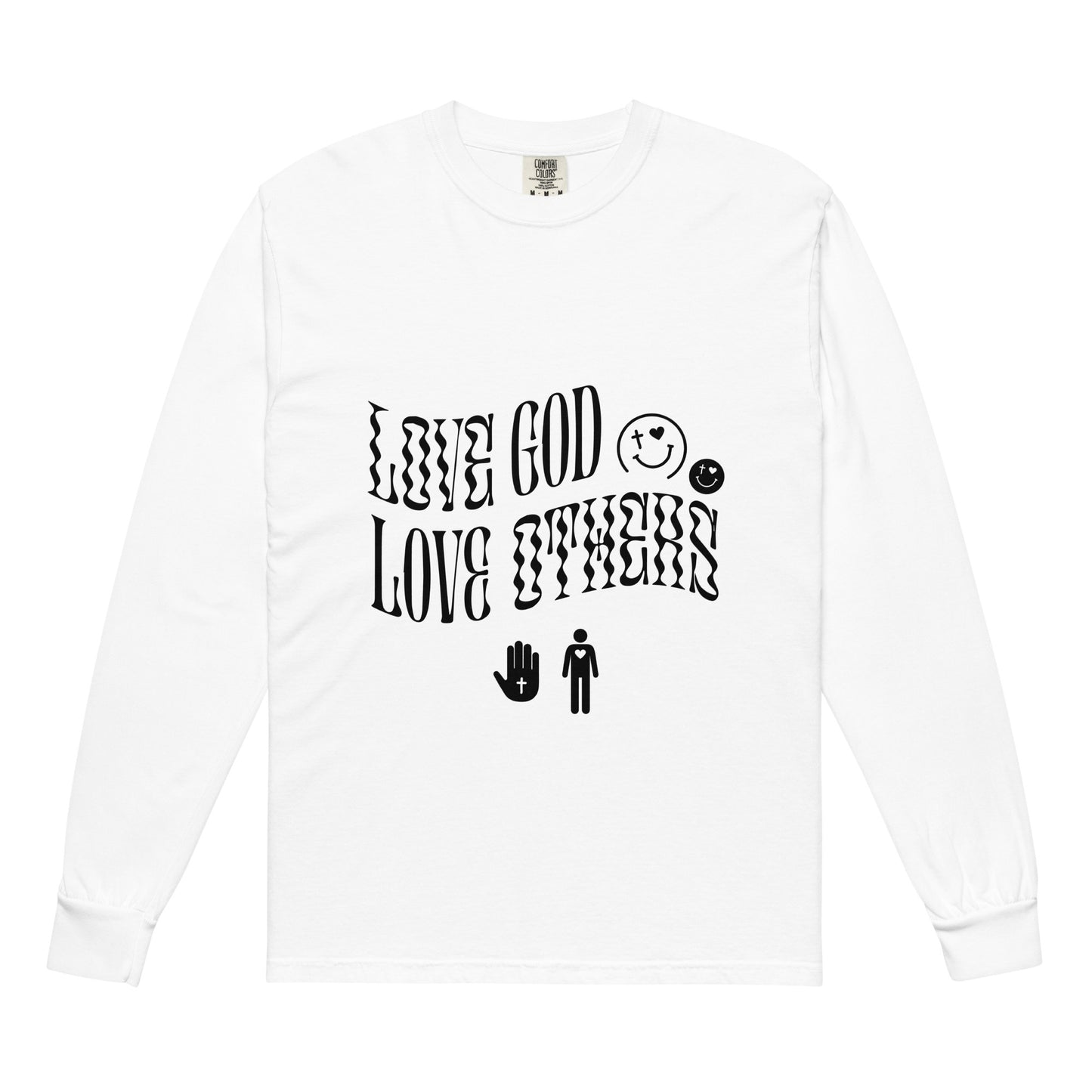 Love God Love Others +++ Garment-dyed heavyweight long-sleeve shirt